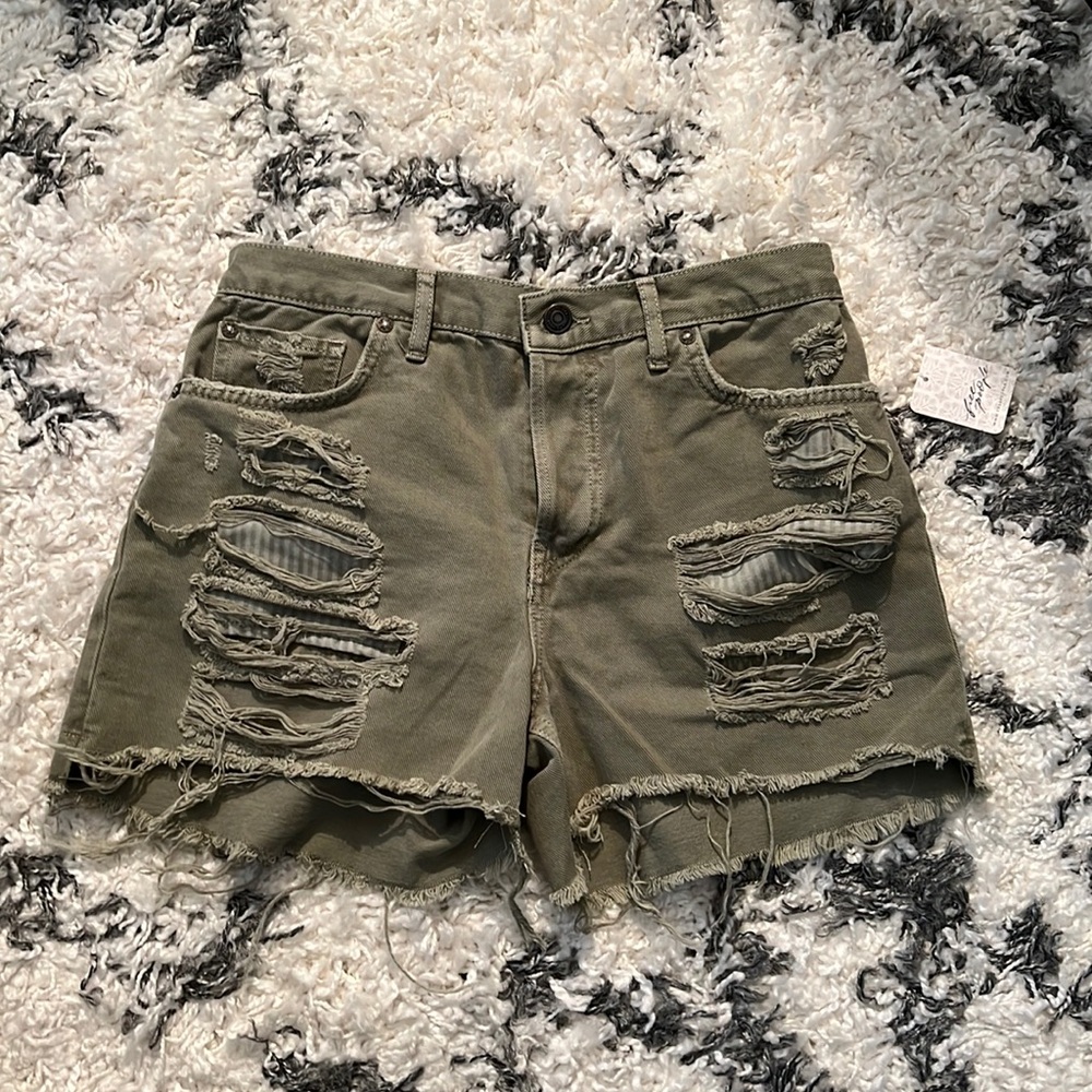 Free people New Green Pistachios Short Jeans